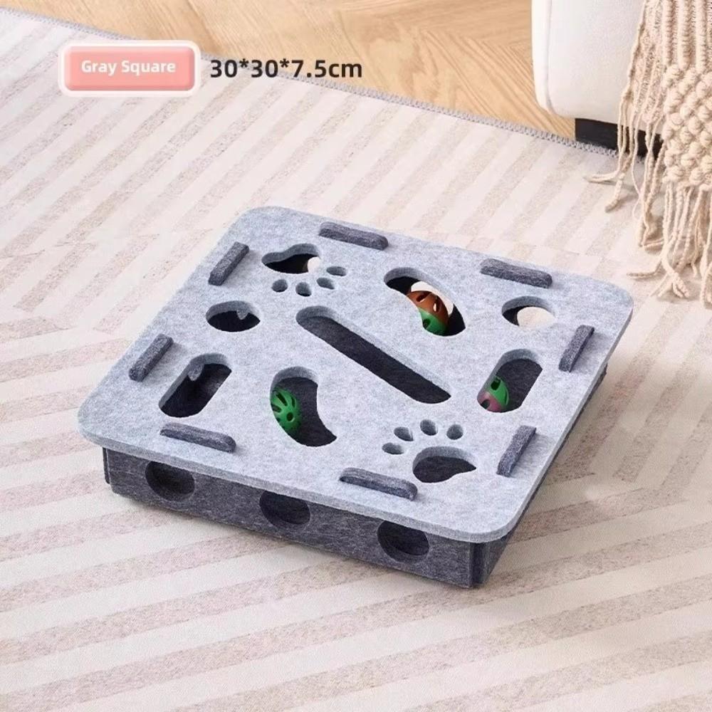 Compact Size Cat Puzzle Box Felt Pet Interactive Toy New Cat Scratching Posts  Indoor