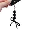 Chic Bowknot Pendant Bead Bag Charm Fashion Bag Pendant Imitation Pearl Material Stylish Bead Keychain for Phone and Key