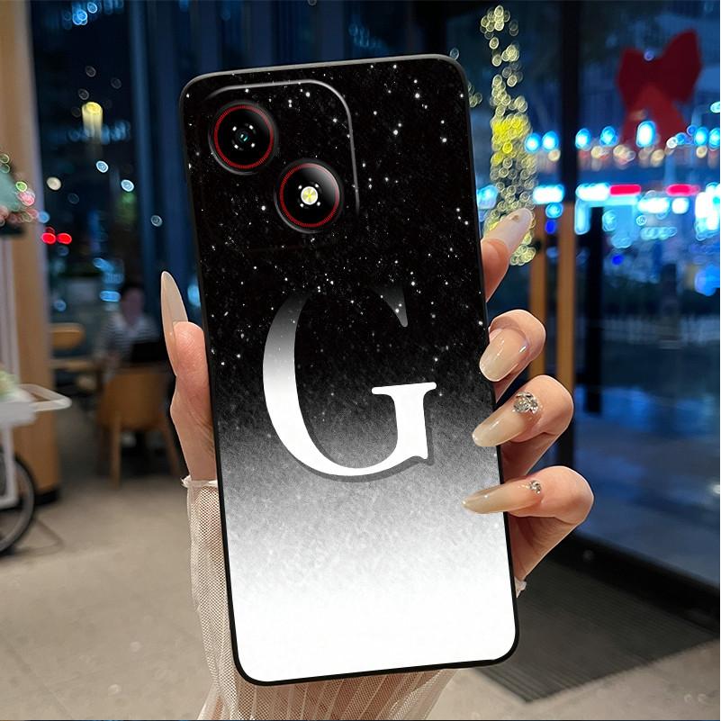 Красивый Яркий Цветной Чехол для Телефона Пара Для ZTE Blade A35E Защита от Царапин Мягкий Счастливый Инициал A-Z Узорная Крышка