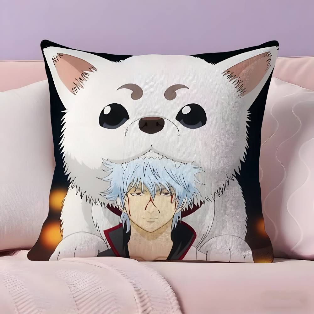 Аниме G-Gintama Наволочка Ультрамягкая Кожевенная Ткань Облакоподобный Комфорт и Скрытая Молния