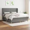 3128454 vidaXL Divan Bed with Mattress Dark Grey 160x200cm Fabric