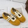 Кожаная версия~ Летние новые туфли Мэри Джейн в стиле ретро на плоской подошве, универсальная повседневная обувь для женщин