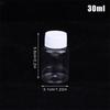 15-500Ml Transparent Plastic Bottle Wide Mouth Medicine Bottle With Screw Lid Seal Vials Liquid Reagent Container Food Grade
