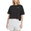Timberland Свободная футболка с коротким рукавом и вырезом реглан с логотипом, женские топы, черный цвет A5VBY001