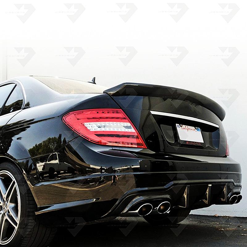 Для 2007-2014 Mercedes-Benz C-Class W204 C180 C200 C260 C300 C63 4 двери купе карбоновый задний багажник крышка автомобиля спойлер крылья