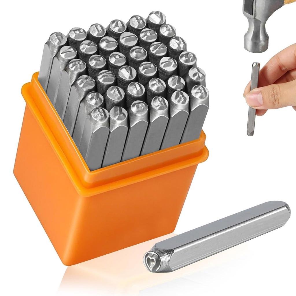 37 Pcs Letter Punch Set Number Stamping Set Stamping Tool For Leather Crafting Jewelry Engraving And Metal Stamping
