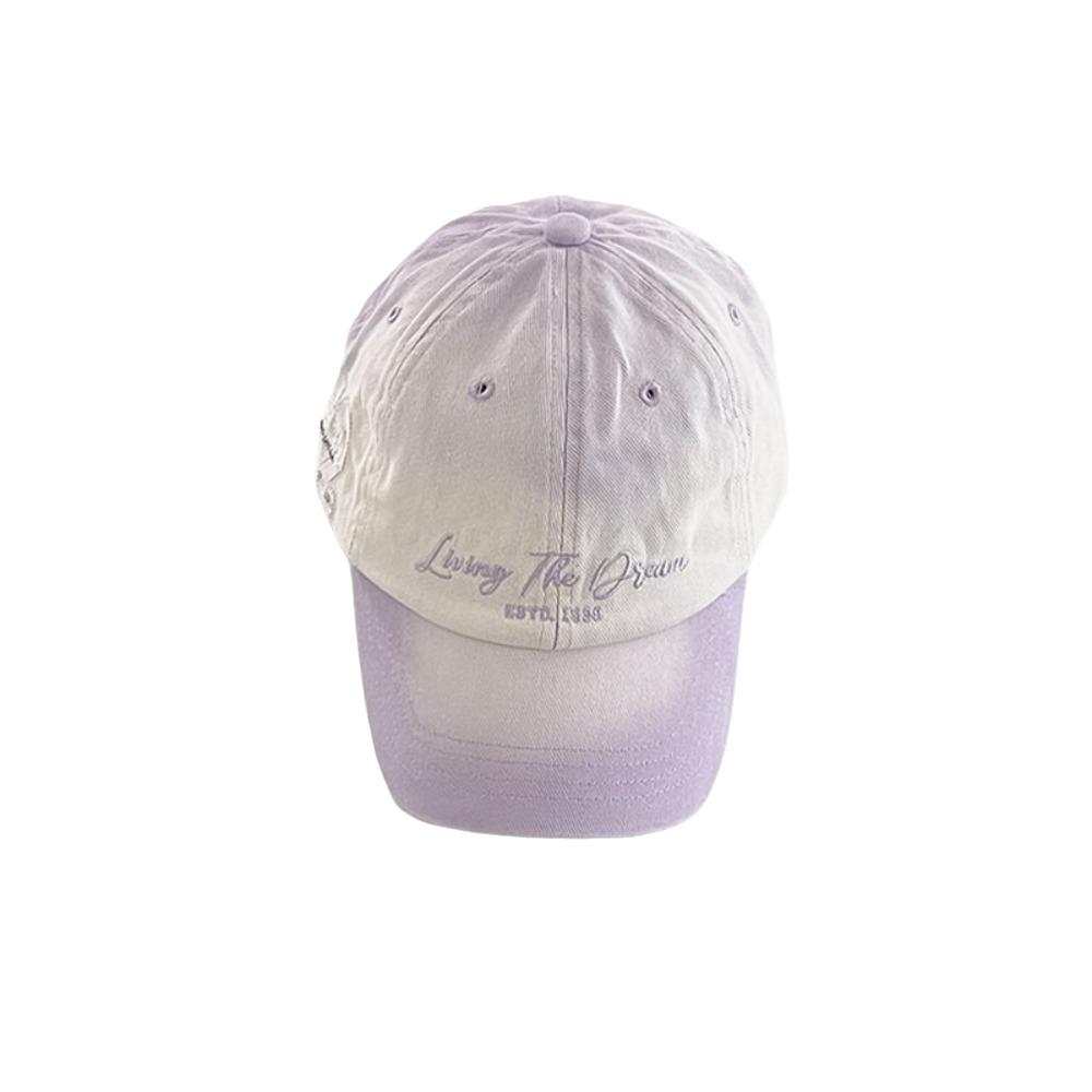 Бейсболка градиентного цвета с вышитыми буквами и изогнутыми полями, модная солнцезащитная шляпа для женщин и девочек