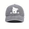Cute Dog Print Adjustable Baseball Cap for Men and Women, Daily Casual Wear, Outdoor Travel, Sun Shading Duckbill Cap