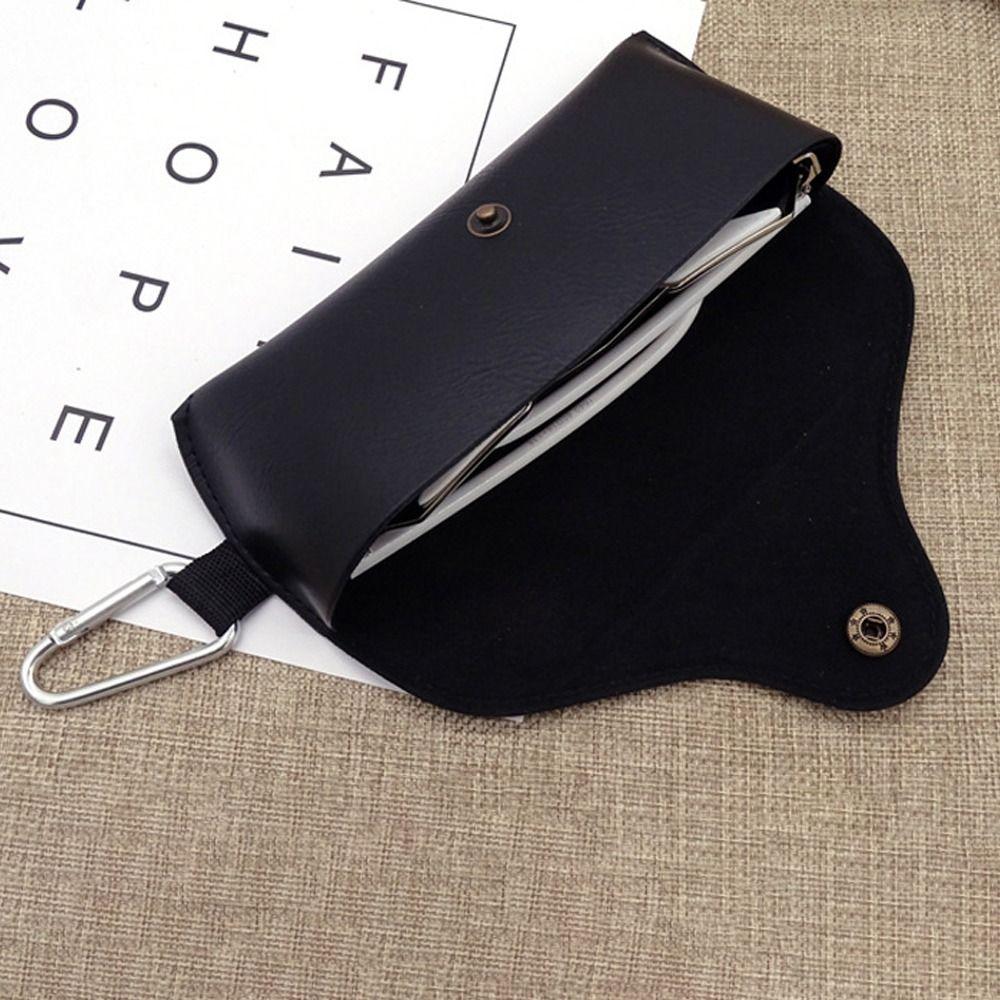 Аксессуары Черный С Металлической Пряжкой Чехол для Очков из ПУ Кожи Коробка для Солнцезащитных Очков Мешочек для Очков