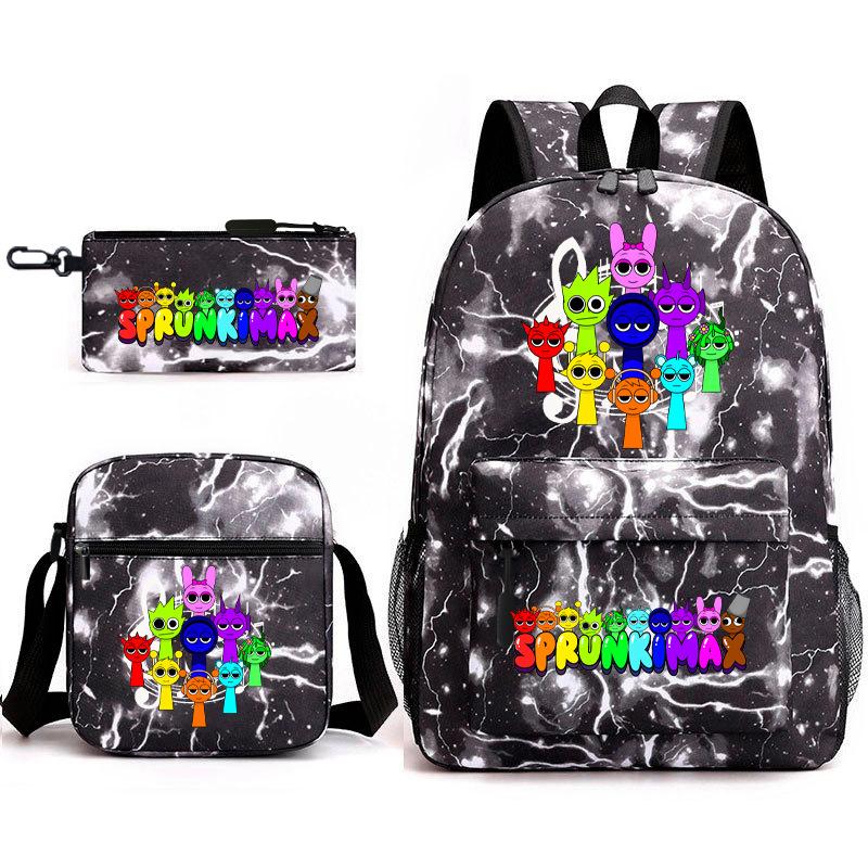 Rhythm Box Peripheral Elementary School Bag Starry Sky Backpack Three-piece Set
