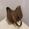 Retro Portable Small Saddlebag Female Spring and Summer Solid Color Versatile Temperament Shoulder Bag Office Ladies Daily Leisure Bag