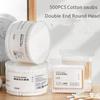 500 шт одноразовые ватные палочки с двухсторонним круглым наконечником для макияжа и снятия макияжа ежедневной уборки ухода за домашними животными многоцелевого назначения