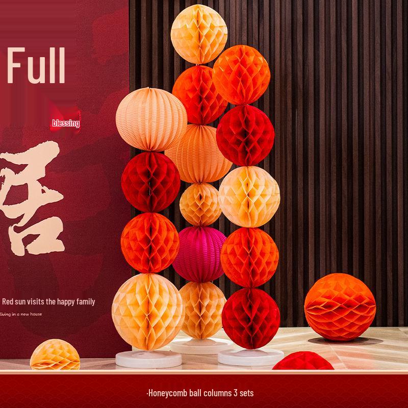 Three-Dimensional Double Happiness Wall Ornament for Wedding Room Decoration Sets
