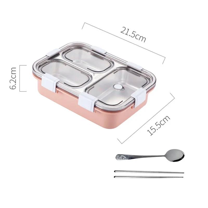 Портативный ланч-бокс с вкладышем из нержавеющей стали 304 и столовыми приборами, контейнер для еды для пикника и кемпинга, бенто-бокс, нож для стейка, золотая ложка, вилка