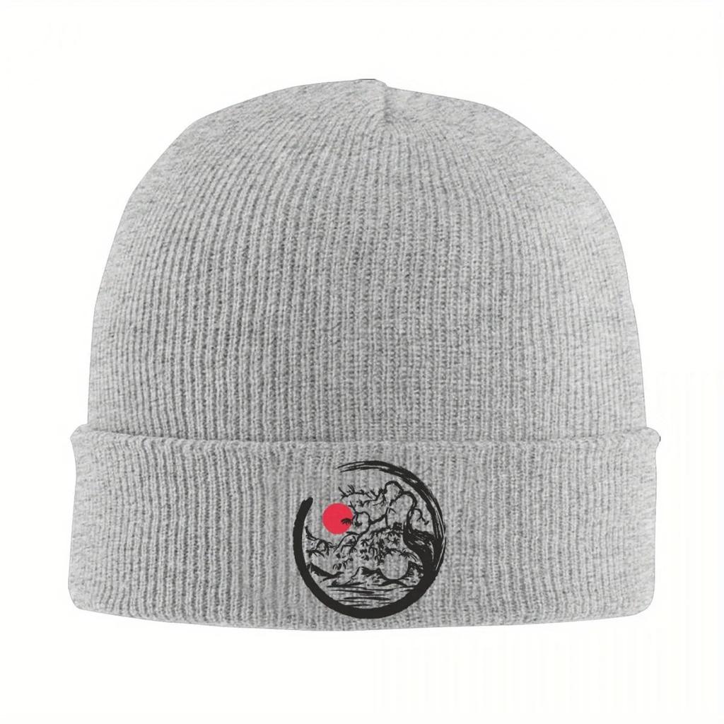 Yin Yang Tree Knit Hat Beanies Winter Hats Warm Color Yin Yan Nature Cap Unisex Women