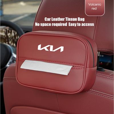 Автомобильная коробка для салфеток Автомобильная многофункциональная кожаная сумка для хранения Kleenex для Rio 4 Ev3 ev6 Niro Stonic Sportage GT-Line Ceed Picanto zqdtx40