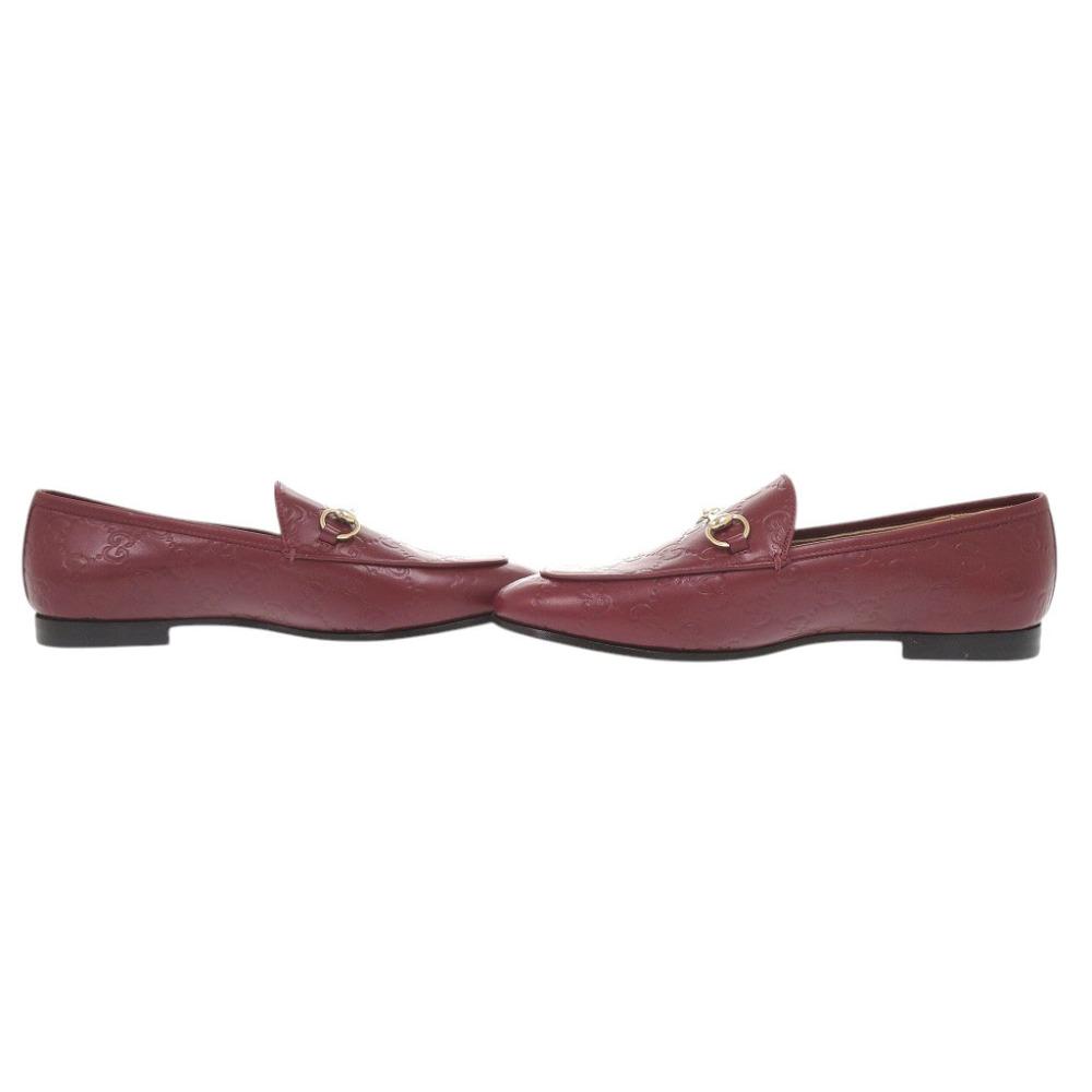 Б/у ОРИГИНАЛЬНЫЕ лоферы GUCCI 786016 Jordaan Horsbit Guccissima Кожаная обувь Бордовый