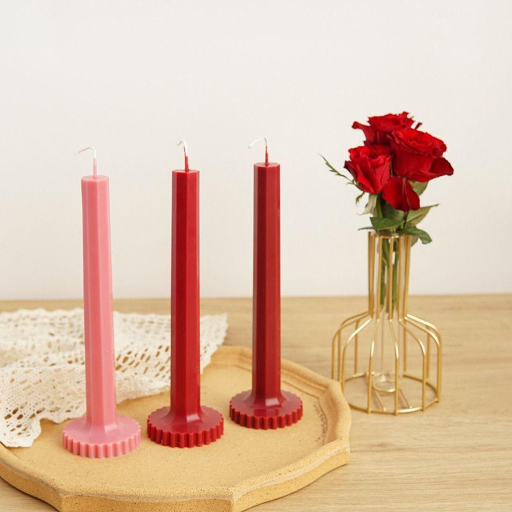 Dinner Party Plastic Handmade Clear Soap Molds Cake Decoration Church Cylindrical Candle Mould