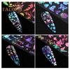 10 шт./компл. наклейки для ногтей 3D градиент блестящие лазерные бабочки в форме красочные наклейки для ногтей для салона