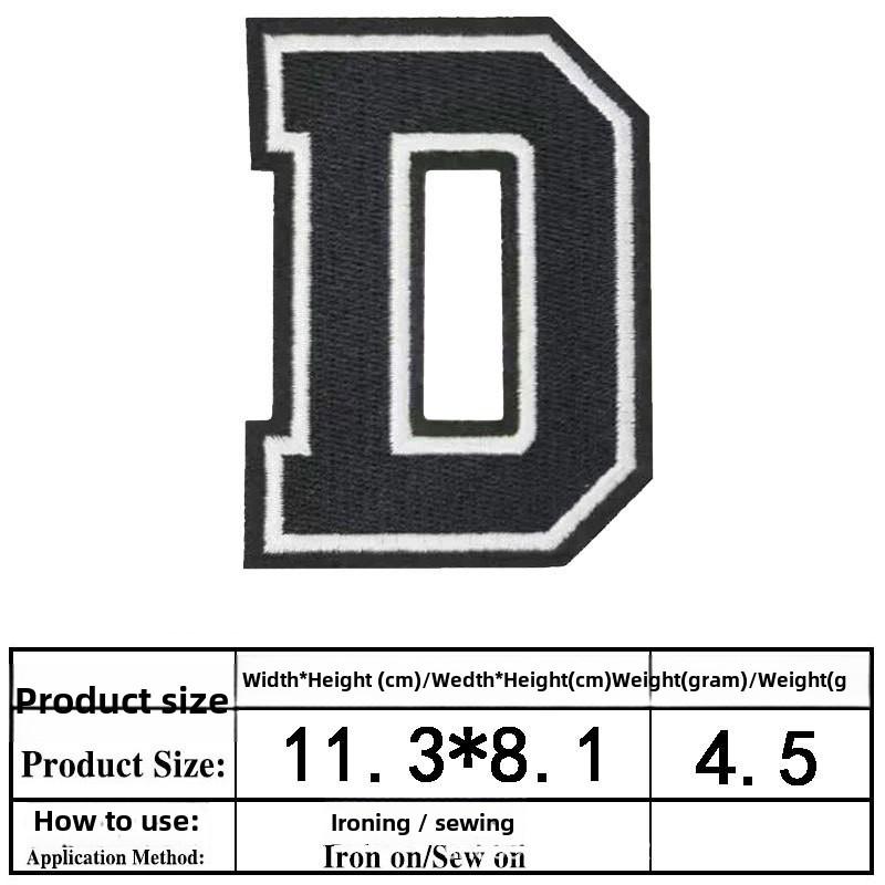 Вышитый алфавит и цифры нашивка на рукаве из джерси
