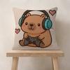 Anime CCapybara Cartoon Cute  Personalized Pillow Cover Kids Bedroom Wild Party Decor Pillowcase kid Birthday shower Gift