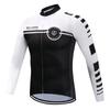 Осенние велосипедные майки, комплект одежды для велоспорта, мужские белые брюки-комбинезон с длинными рукавами, костюм для велосипедной одежды