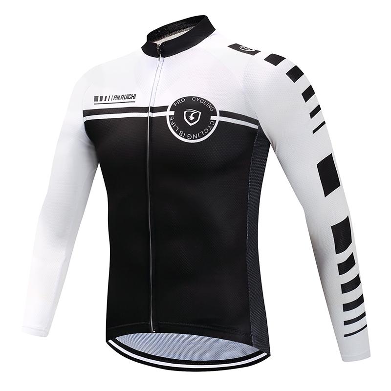 Осенние велосипедные майки, комплект одежды для велоспорта, мужские белые брюки-комбинезон с длинными рукавами, костюм для велосипедной одежды