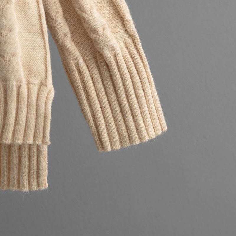 Fall Winter Lazy Wind Loose High Collar Pulllover Sweater Suit Women's Solid Color Long Sleeve Knit Wide Leg Pants Two Piece Set