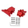 RC Gear Box Cover Front Rear Aluminum Alloy Upgrade Part Gear Case Housing for Traxxas Latrax Teton 1 18 Crawler Red