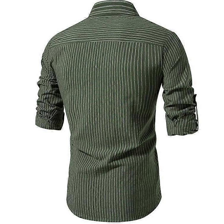 Men's Cotton Long Sleeve Shirt Casual Beach T-Shirt