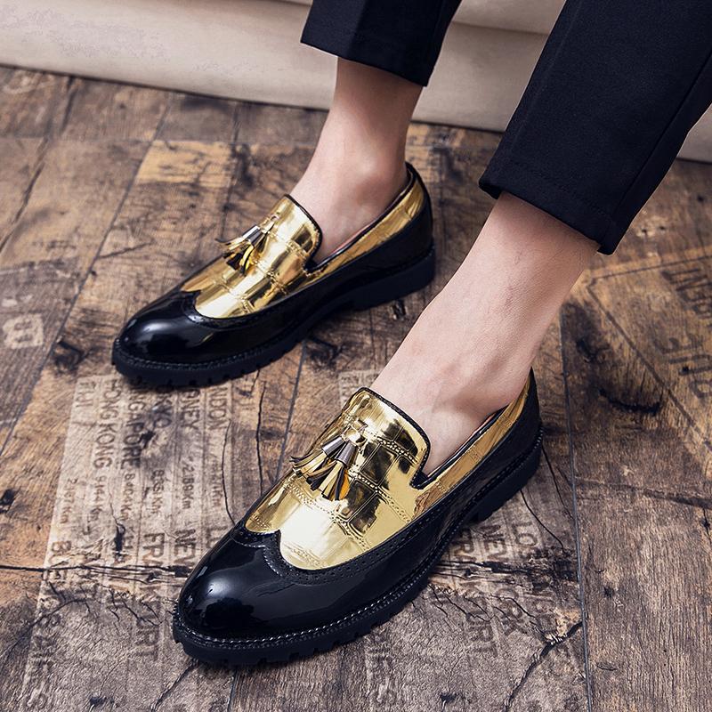Мужские туфли Итальянские кожаные туфли Slip On Модные мужские кожаные мокасины Официальная мужская обувь Туфли с острым носком для мужчин Лоферы