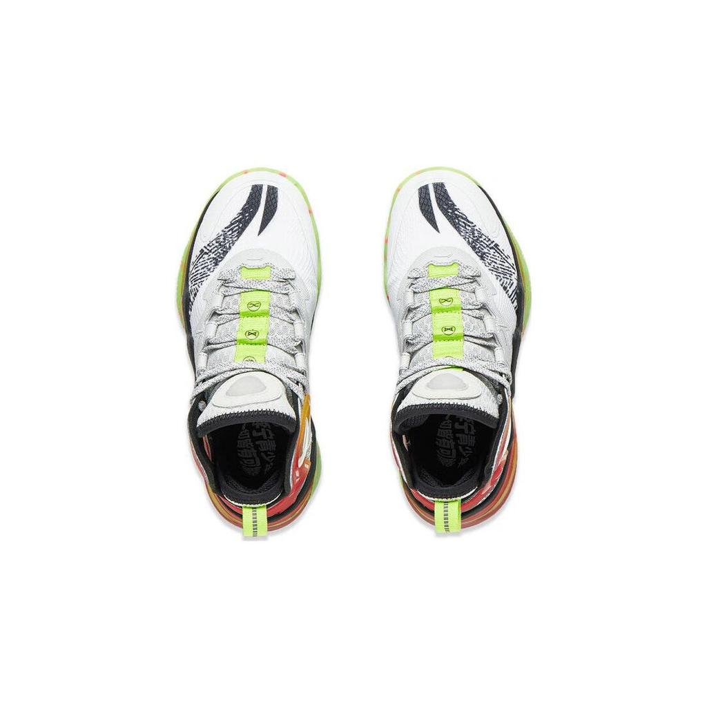 Li-Ning Баскетбольные кроссовки Cloud Anti-Slip Shock Absorbing Lightweight Rebound High-Top Детские кроссовки Белый Серый YKBT070-7