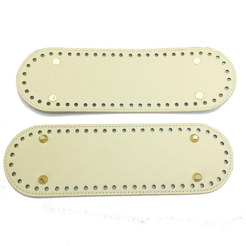 "Сумка крючком 8x26": Овальная сумка ручной работы из шерсти с кожаным дном.