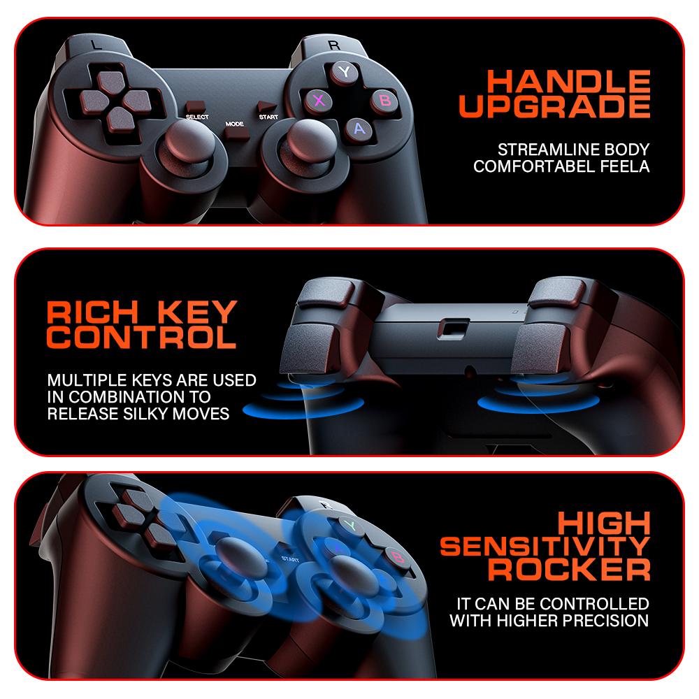 Проектор P30 Max 4K HD 1080P Bluetooth Android 11 с 2 беспроводными игровыми контроллерами, встроенными 3000 играми