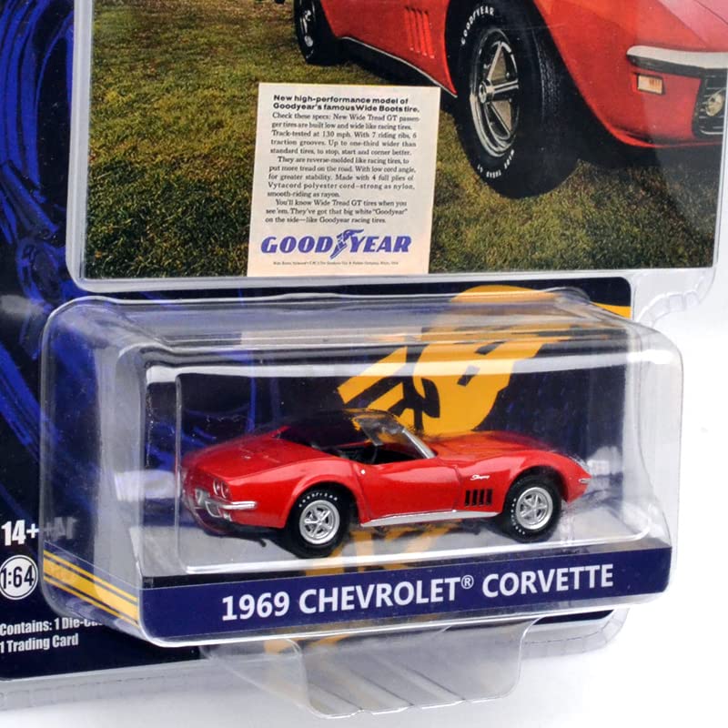 GREENLIGHT CHEVROLET CORVETTE GOODYEAR ВИНТАЖНАЯ РЕКЛАМА Greenlight масштаб Chevrolet Corvette Goodyear Винтажная Реклама 164 МАСШТАБ "1968 - АВТОМОБИЛИ" 164 "1968