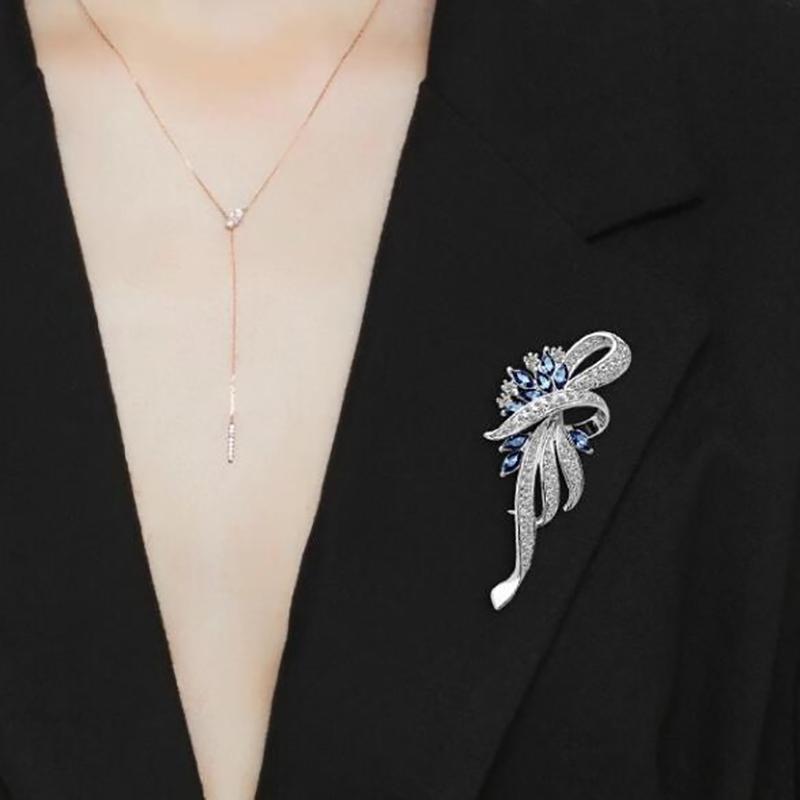 Brooch Pin Diamond Corsage High-End Women'S Delicate Corsage Suit Pin Holiday Gifts