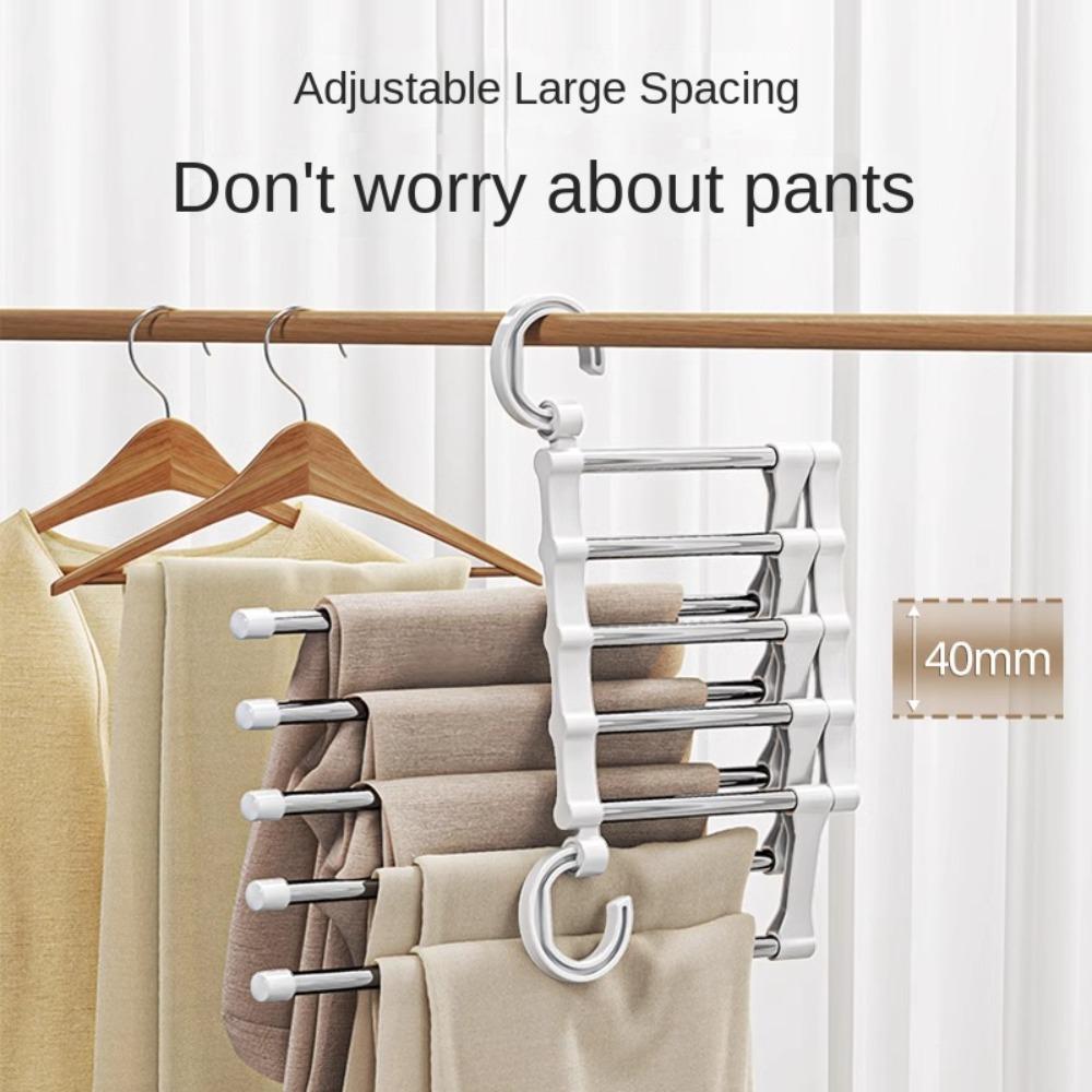 Stainless Steel Pants Hanger Closet Trouser Racks for Pants Jeans Leggings Trousers Skirts
