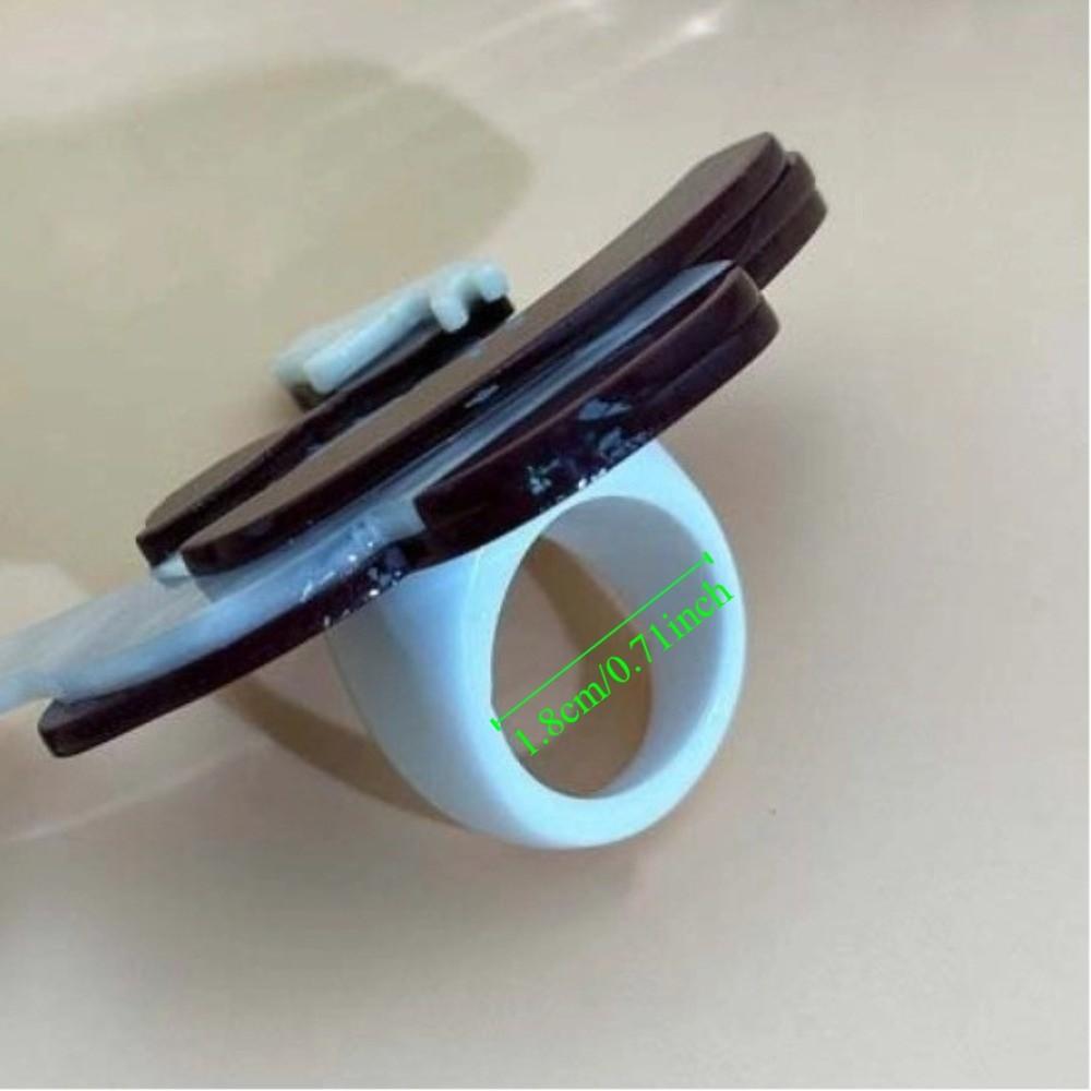 Finger Circle Exaggerated Art Ring Irregular Modern Lady Finger Circle Acrylic Abstract Ring Party