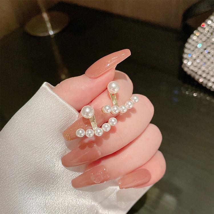 Трендовые серьги 2023 года из серебра с кристаллами и жемчугом высокого класса: Изысканное, Легкая Роскошь Заявление для Женщин