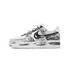 Air Force 1 Потертая Кожа Коровы Меч Устойчивая к истиранию Низкие Скейтбордические Кроссовки Унисекс Черный Белый CW2288-111(Команда997-)