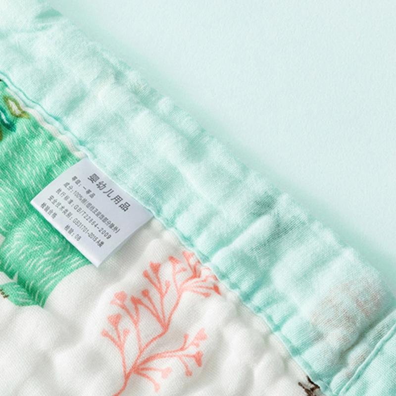 Large Size Infant Bath Blanket High Density Gauze Bath Towel 6-layer for Delicate Skin Quick Drying and Breathable
