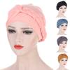 Beanie Headwrap Solid Color Braid Female Beautiful Sun Protection No Brim Hat for Washing Face