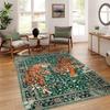 Bohemian Tibetan Tiger Floral Carpet Bedside Floor Mat Anti-slip Vintage Animal Rug Moroccan Carpets for Living Room Decorative