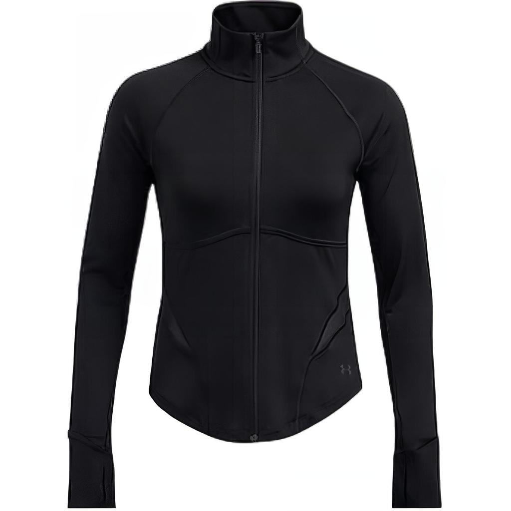 Under Armour Модная женская куртка с длинным рукавом на молнии, черная 1386403-001