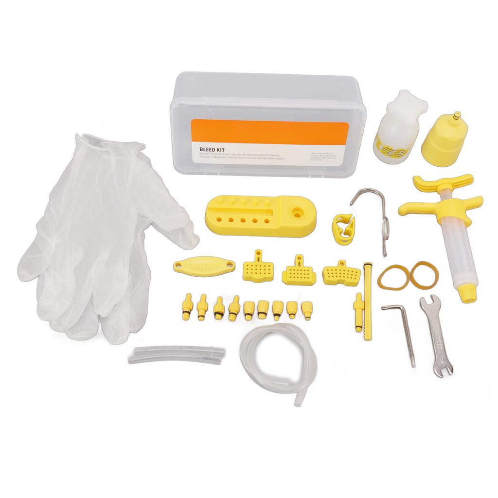 Bike Brake Bleed Kit Hydraulic Multi Connectors Universal Disc Brake Bleeding Tools for Mountain Bicycles