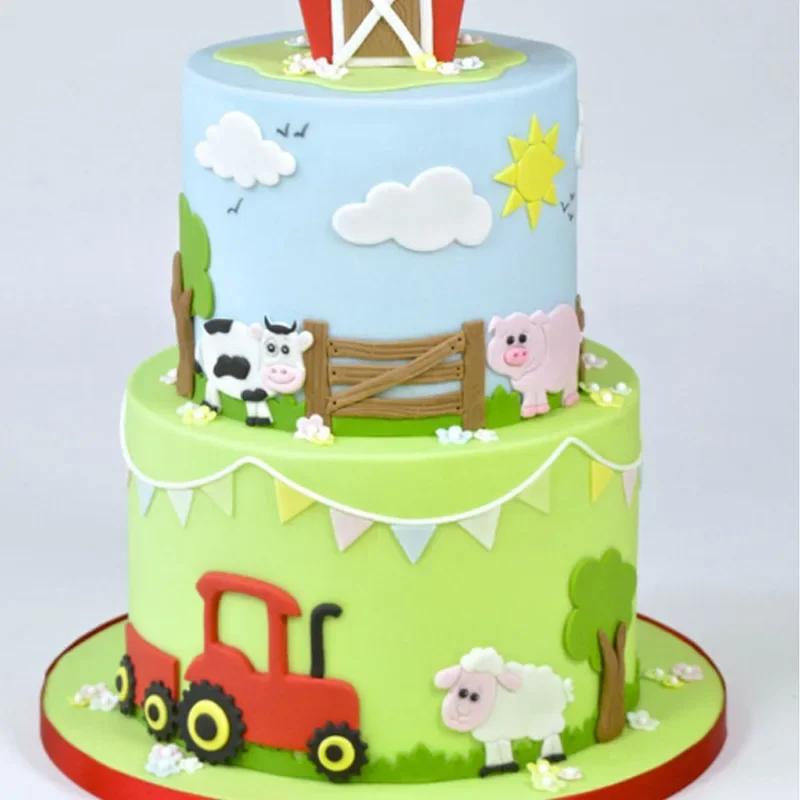 Clouds Crown Cake Mold, Sugarcraft Moulds, 4Pcs Car Transportation Fondant Cake Decorating Tool, Cookie Cutter, Decorating Tools