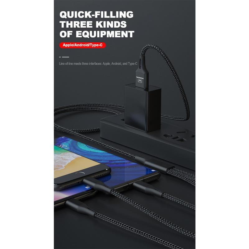 Автомобильная эмблема 3в1 Кабель для быстрой зарядки Type C Lightning Micro USB для Honda Civic Accord CRV Fit Jazz Odyssey Vezel Pilot HRV Styling Insight