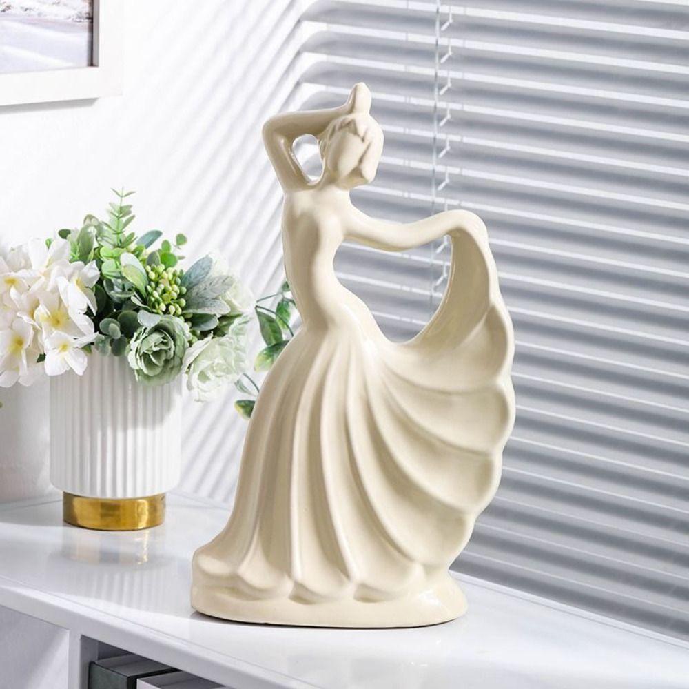 Model Dancing Lady Figurine Handicraft Tabletop Art Figure Festival Decor