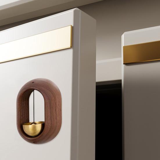 Деревянный латунный колокольчик для владельцев магазинов с громким звуком, подвесной колокольчик для входной двери, подвесная музыка ветра, магнитный дверной звонок для открытия двери, украшение для входа в магазин, домашний офис