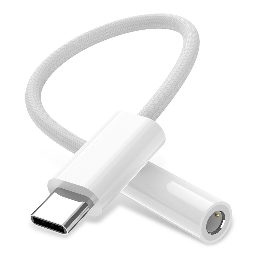NNBILI 1-2 шт. Адаптер USB C на разъем для наушников 3,5 мм Кабель-переходник USB C на Aux для iPhone 15 Pro Max iPad Pro MacBook Samsung